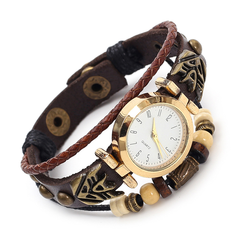 Vintage Pocket Watch - Vintage Leather Quartz Watch Hip Hop