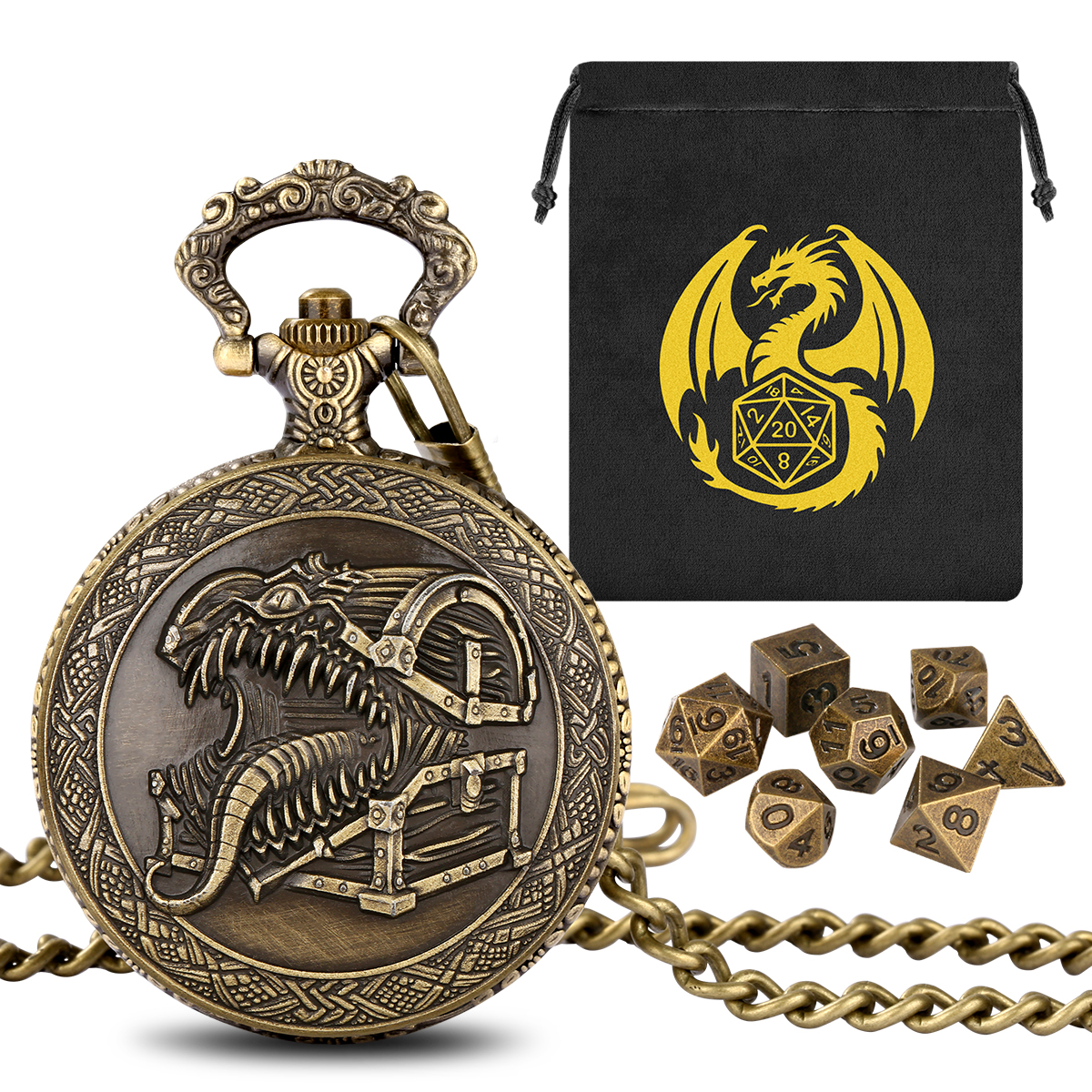 Vintage Pocket Watch - Vintage Tongue Treasure Box Metal Pocket