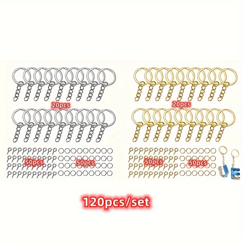 Jewelry Repair & Watches Photos - 120pcs DIY Keychain Jump Rings Kit