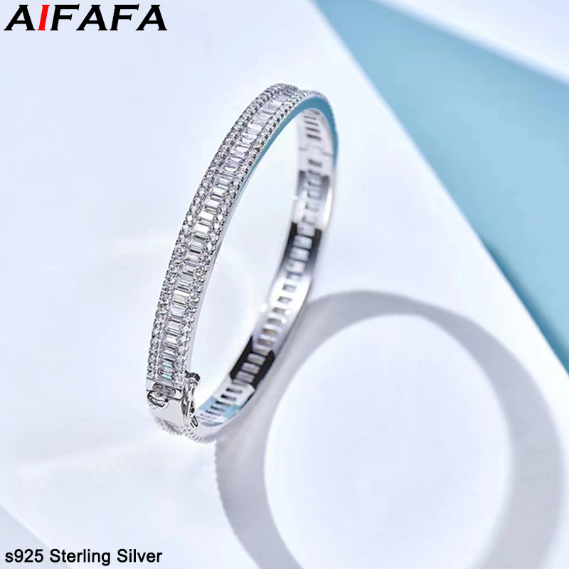 Cuff Bangle Bracelet - s925 Sterling Silver Bangle High Quality