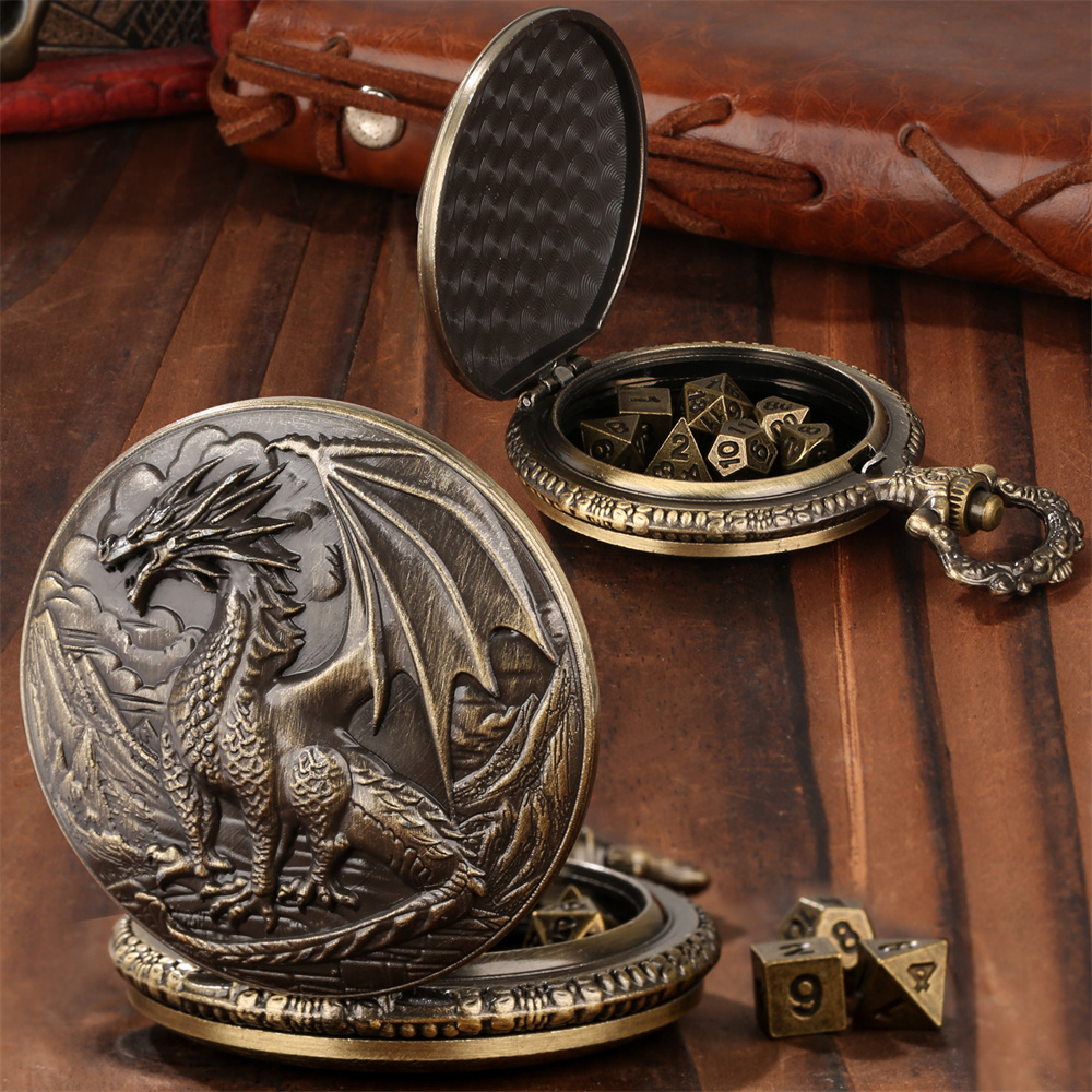Vintage Metal Dragon Pocket Wa - Vintage Pocket Watch ulasan dan harga