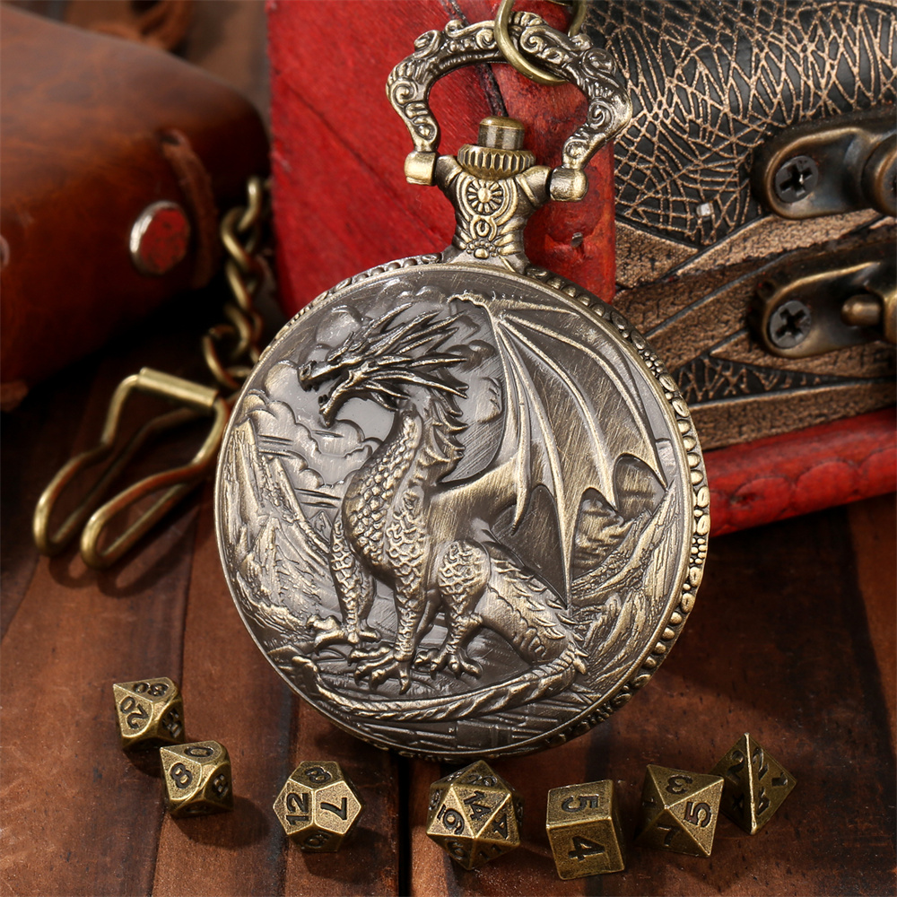 Vintage Metal Dragon Pocket Wa - Vintage Pocket Watch ulasan dan harga