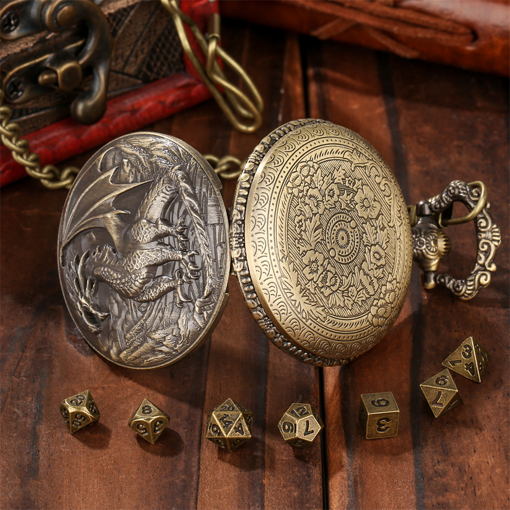 Vintage Metal Dragon Pocket Wa - Vintage Pocket Watch ulasan dan harga
