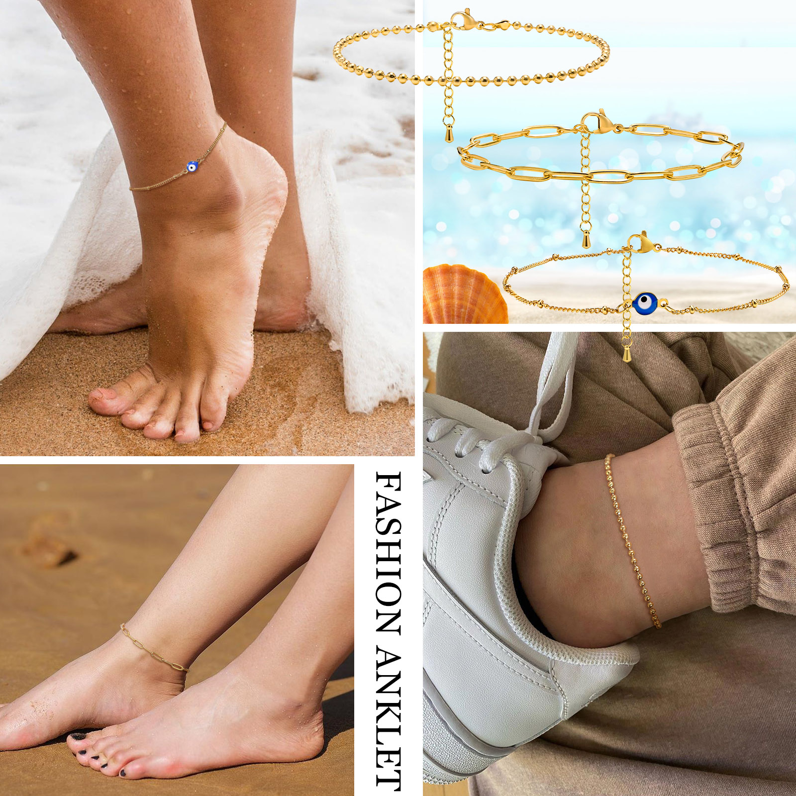 Evil Eye  Anklet Bracelet on L - Jc Jewelry & Watches ulasan dan harga