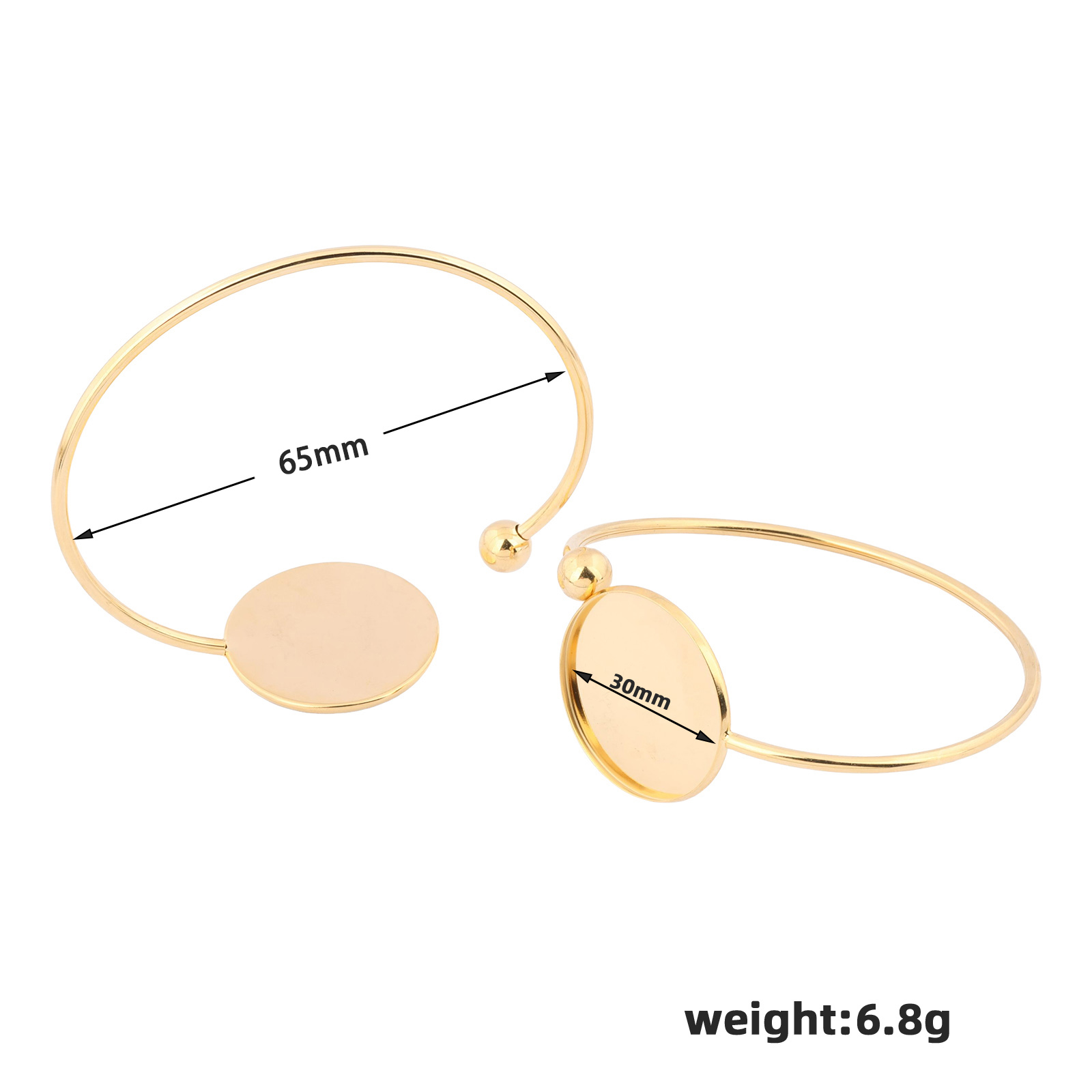 2pcs Fit 30mm Cabochon Bangle  - Cuff Bangle Bracelet ulasan dan harga