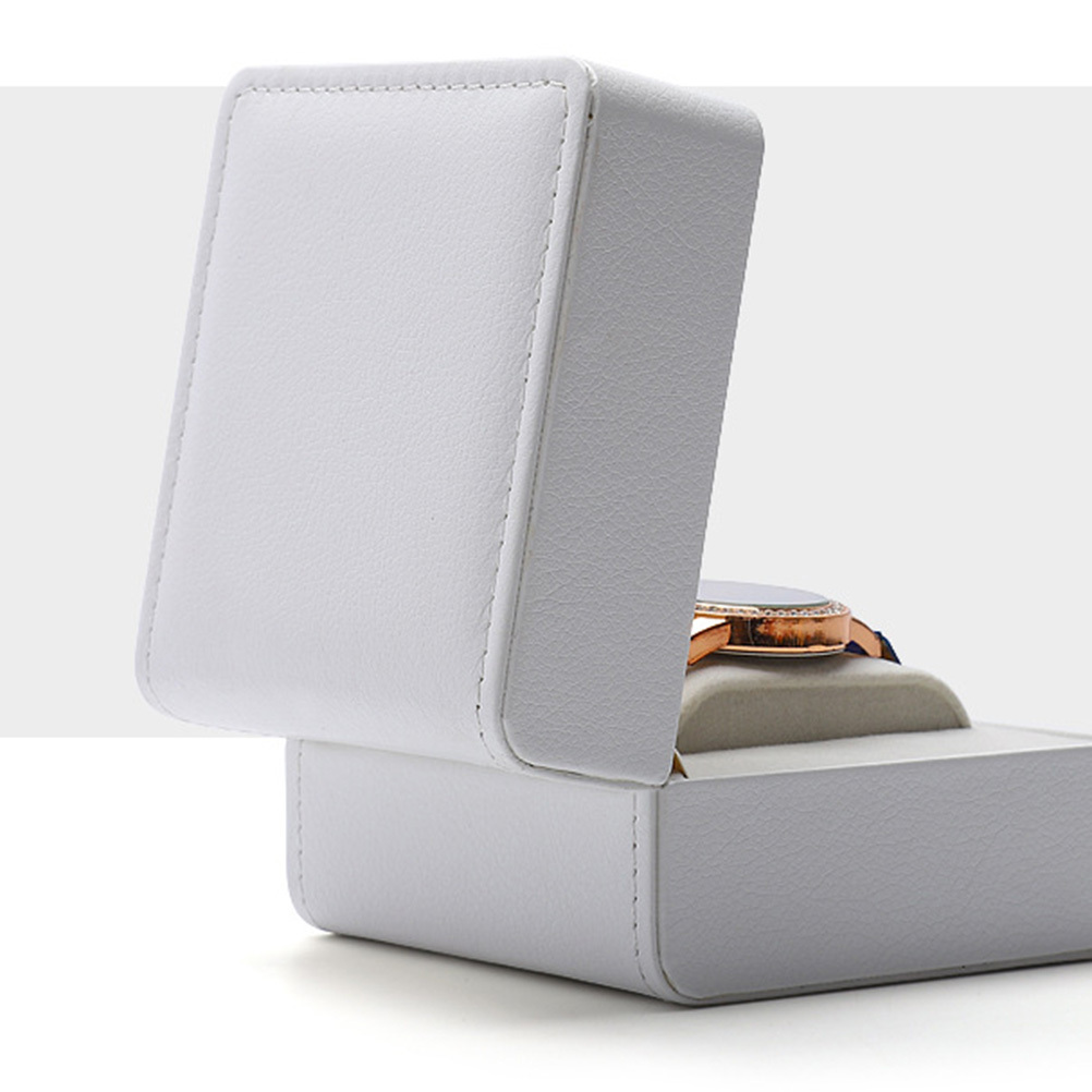 White Watch Box Case Durable E - Jewelry Shop Watches ulasan dan harga