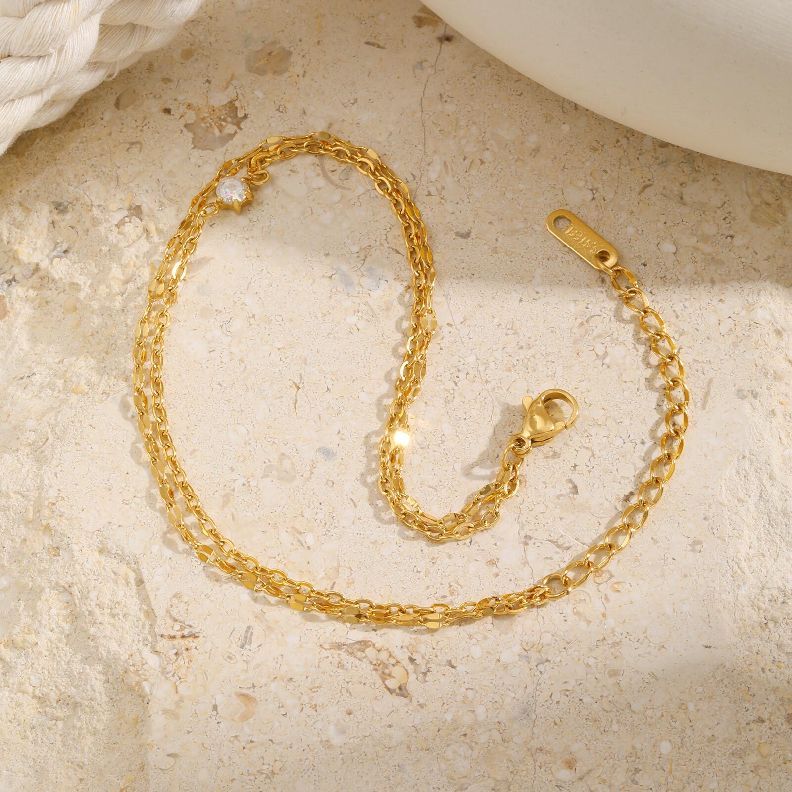 Waterproof Layered Anklet Brac - Jc Jewelry & Watches ulasan dan harga