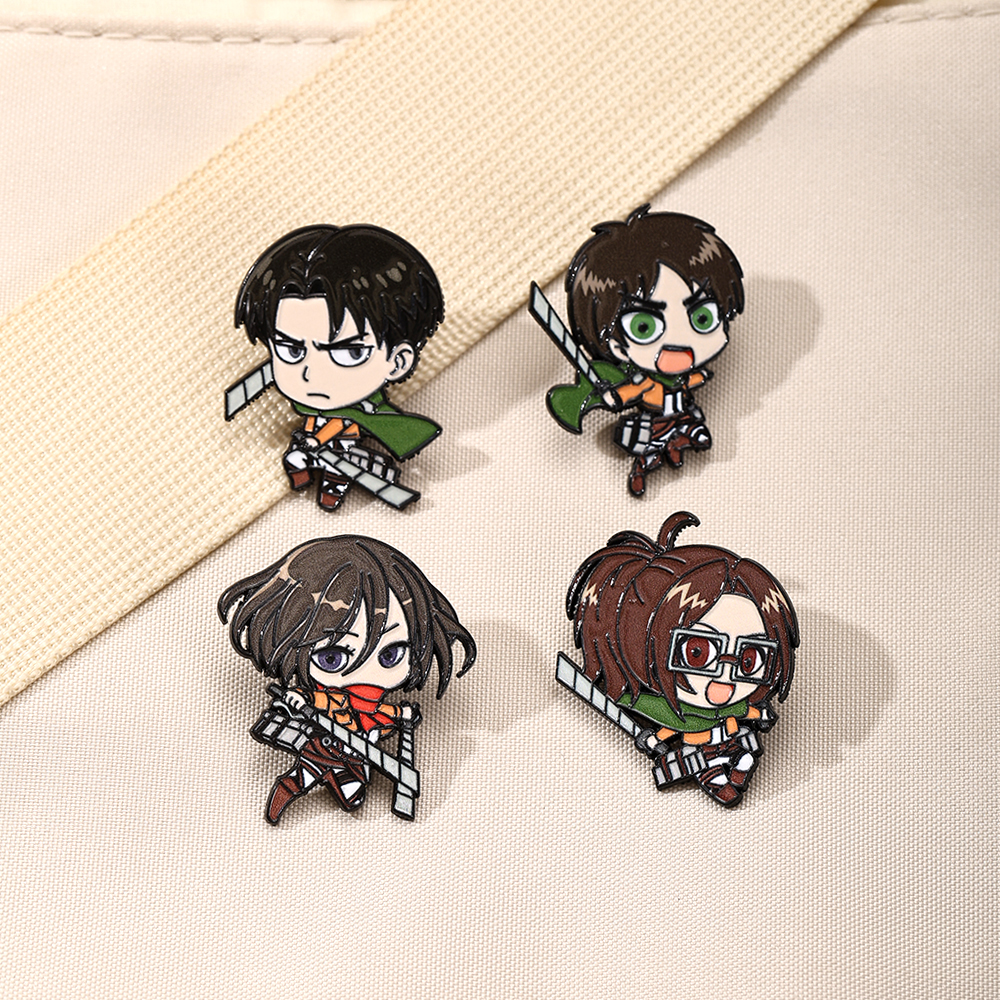 4pcs Survey Corps Enamel Pin S - Levi Jewelry & Watches Inc ulasan dan harga