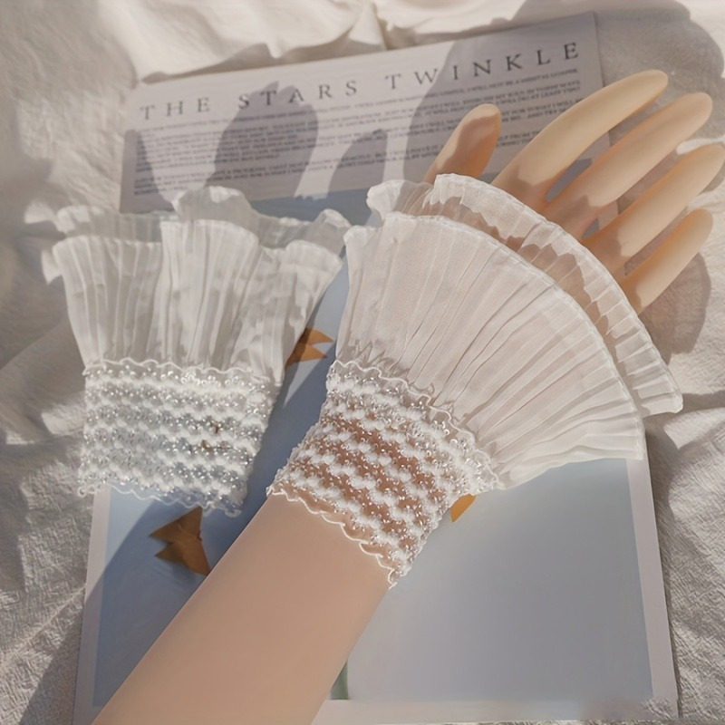 Double Ruffle Fake Cuff Solid  - Cuff Bangle Bracelet ulasan dan harga