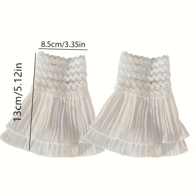 Double Ruffle Fake Cuff Solid  - Cuff Bangle Bracelet ulasan dan harga