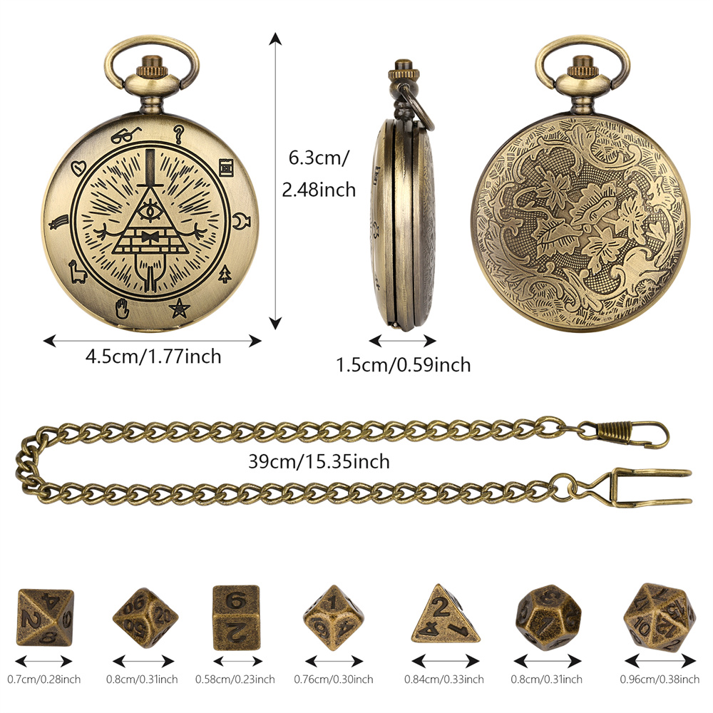 Vintage Bronze/Grey Black Pock - Vintage Pocket Watch ulasan dan harga