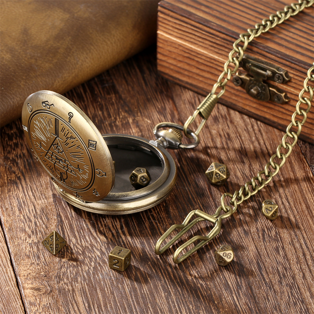 Vintage Bronze/Grey Black Pock - Vintage Pocket Watch ulasan dan harga