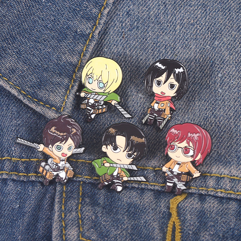 Eren Chibi Enamel Pins Custom  - Levi Jewelry & Watches Inc ulasan dan harga