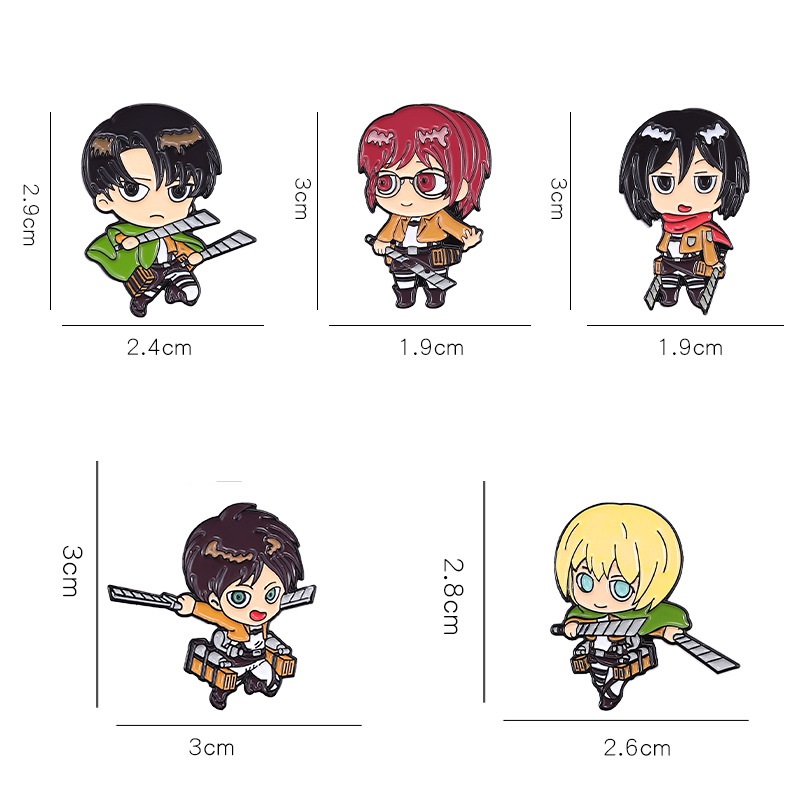 Eren Chibi Enamel Pins Custom  - Levi Jewelry & Watches Inc ulasan dan harga