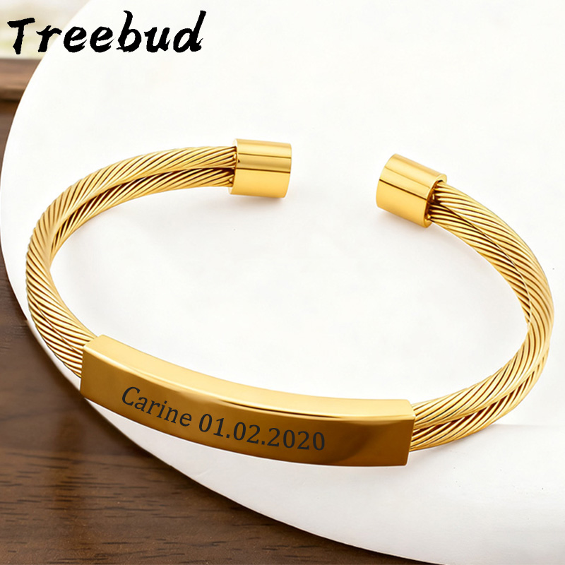 Treebud Custom Names Bangle fo - Cuff Bangle Bracelet ulasan dan harga