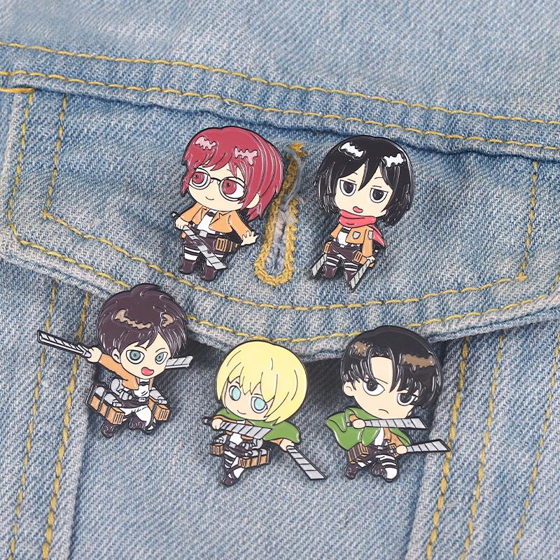 Chibi Enamel Pins Custom Eren  - Levi Jewelry & Watches Inc ulasan dan harga