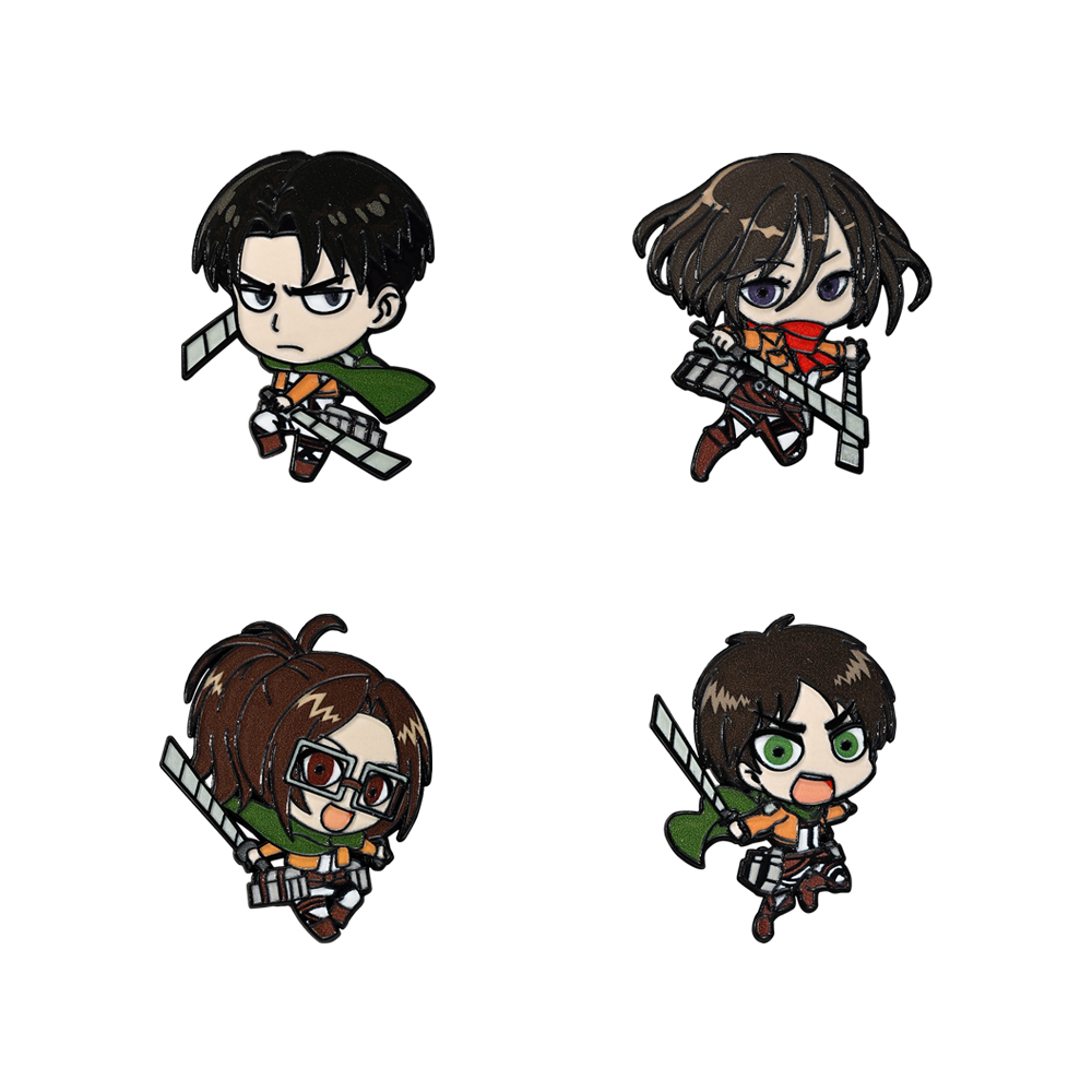 4pcs Survey Corps Enamel Pin S - Levi Jewelry & Watches Inc ulasan dan harga