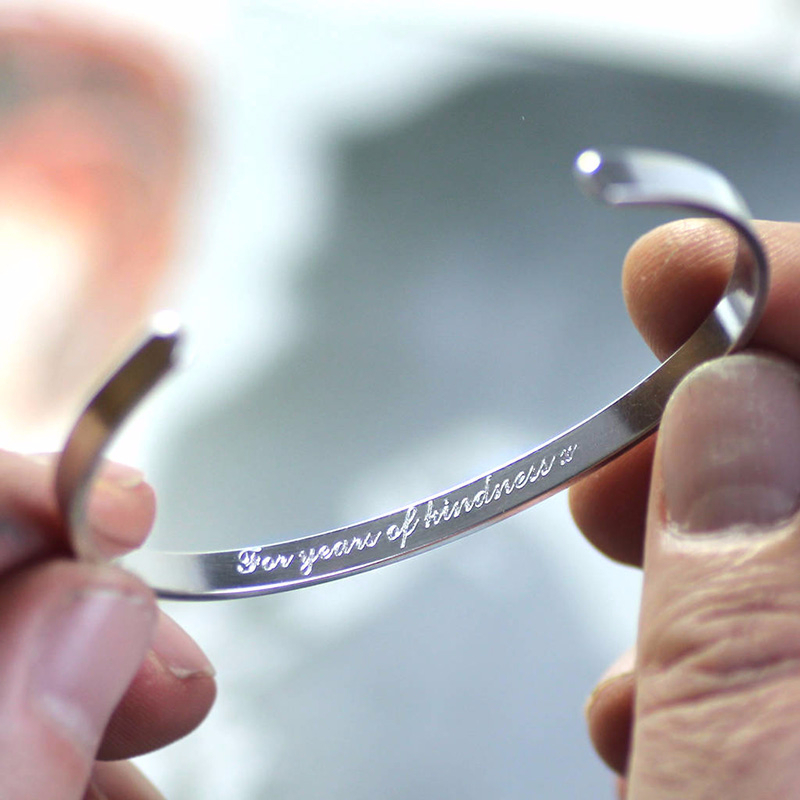 Vnox Dropshipping Customized B - Cuff Bangle Bracelet ulasan dan harga