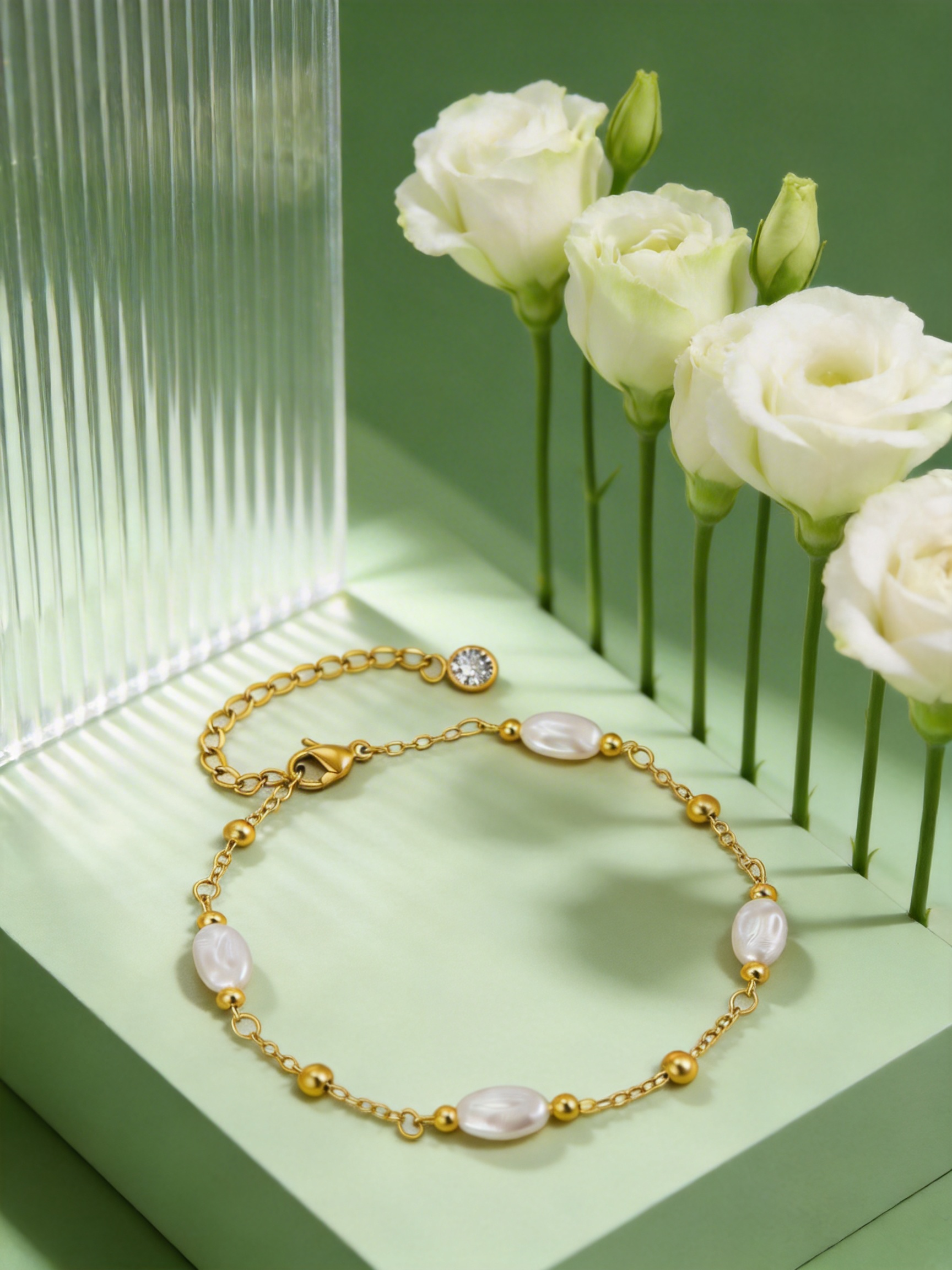 Elegant Imitation Pearl Anklet - Jc Jewelry & Watches ulasan dan harga