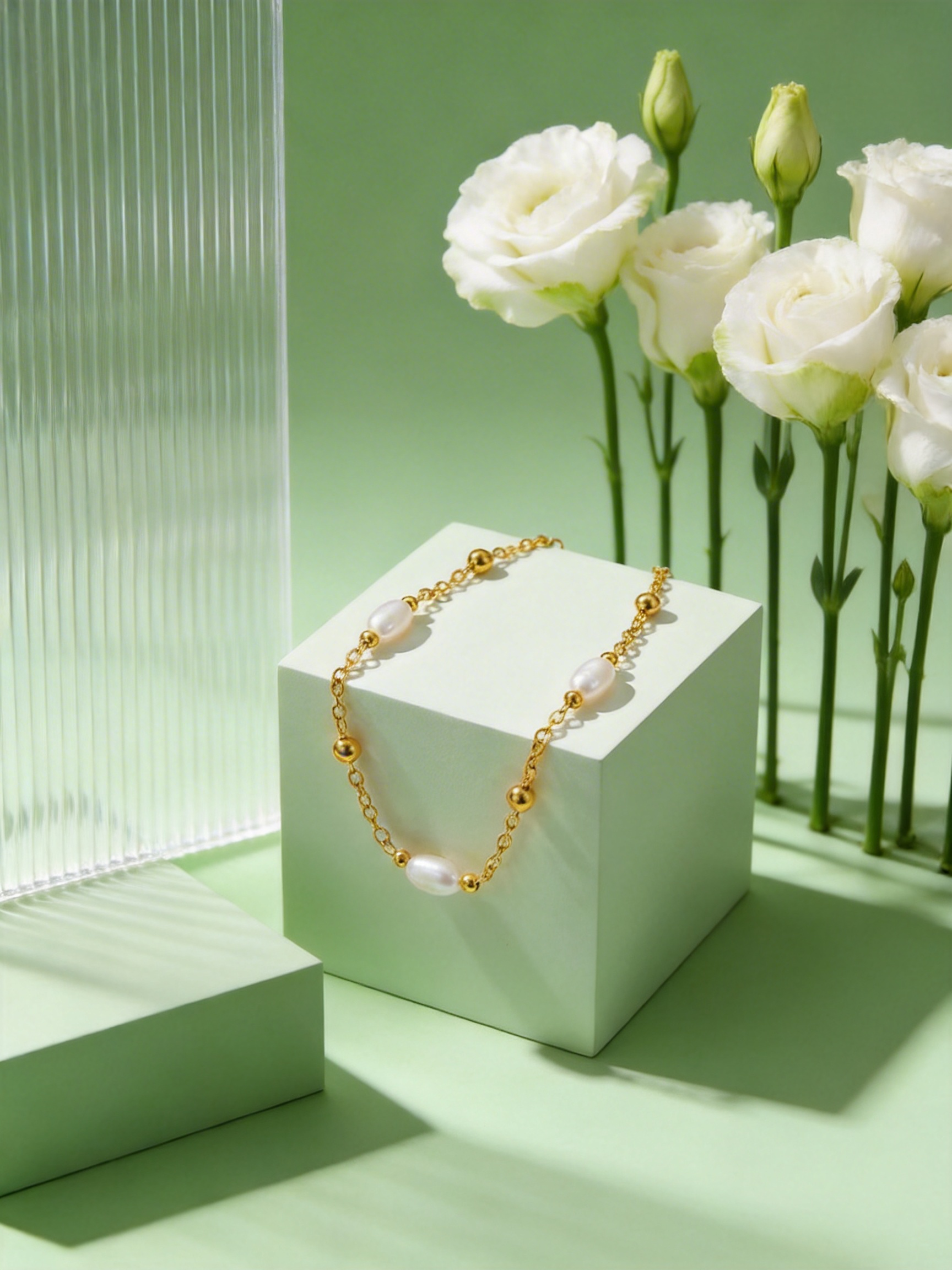 Elegant Imitation Pearl Anklet - Jc Jewelry & Watches ulasan dan harga