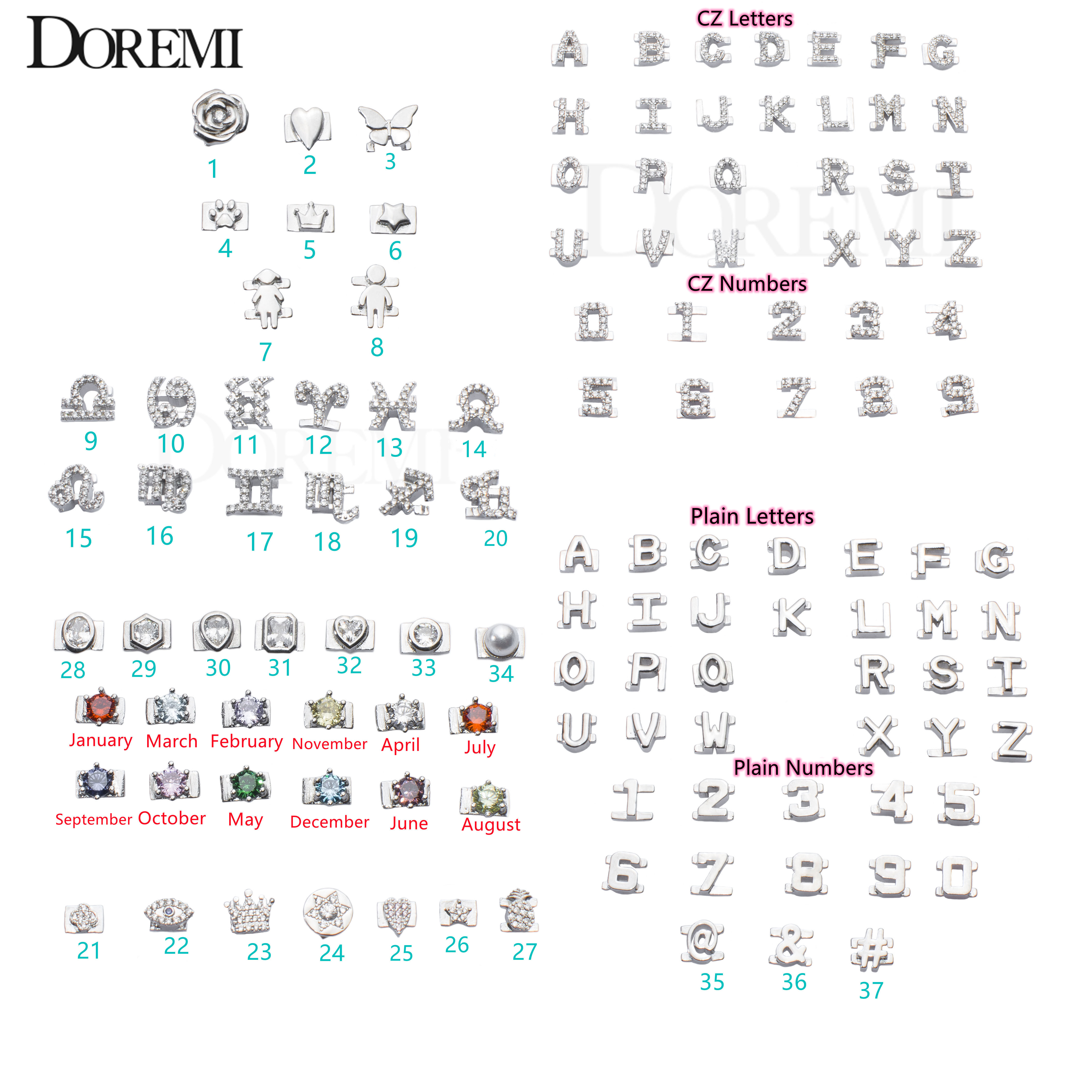 DOREMI DIY Zirconia Letters Cu - Cuff Bangle Bracelet ulasan dan harga