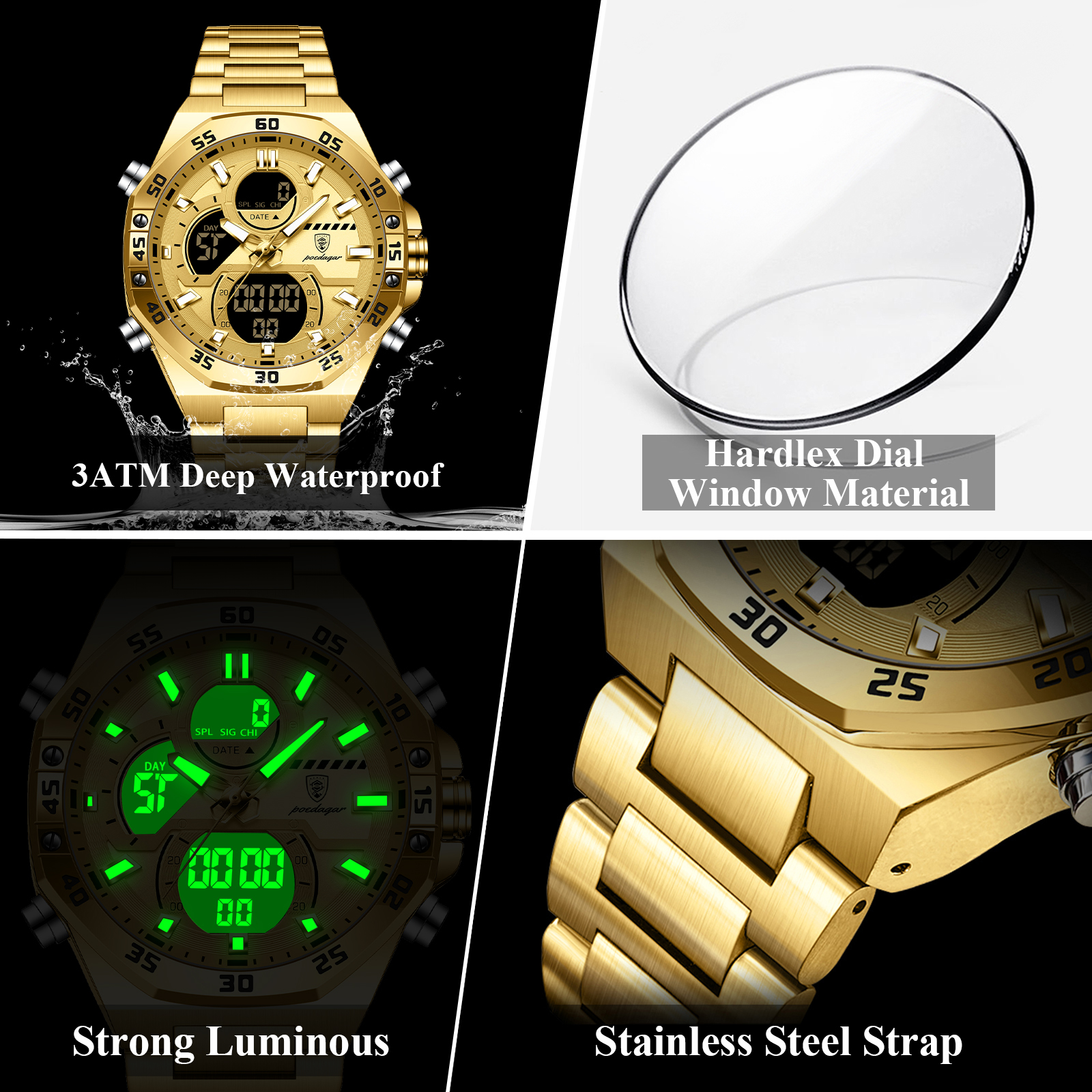 POEDAGAR Sport Men Watch LED W - Jewelry For Watches ulasan dan harga