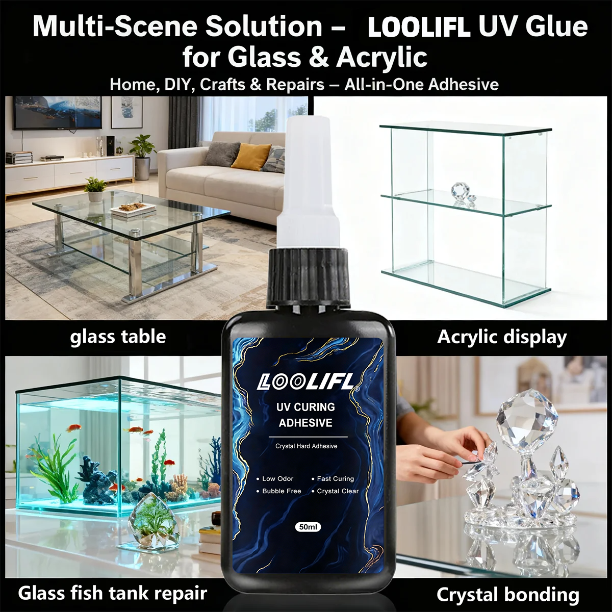 Loolifl 50ml UV Glue with UV L - Jewelry Repair & Watches Photos ulasan dan harga