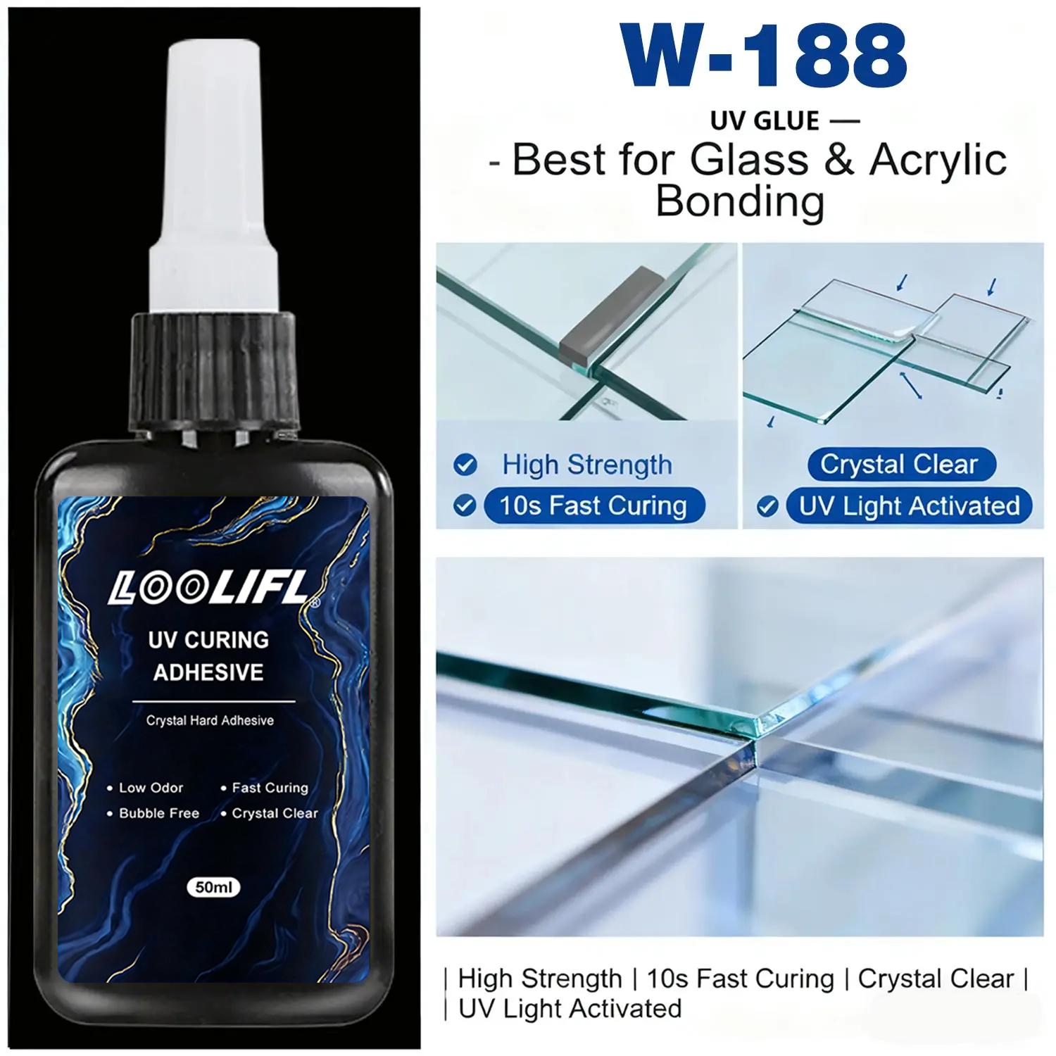 Loolifl 50ml UV Glue with UV L - Jewelry Repair & Watches Photos ulasan dan harga
