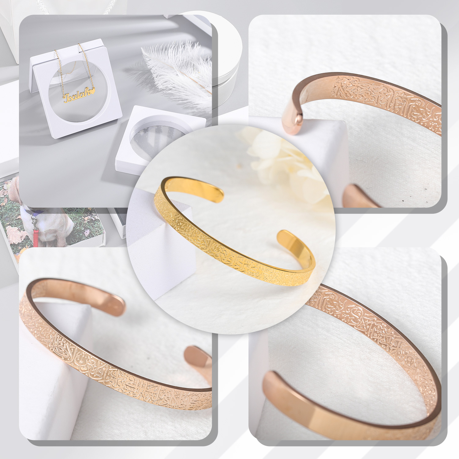 Ayatul Kursi Cuff Bracelet For - Cuff Bangle Bracelet ulasan dan harga