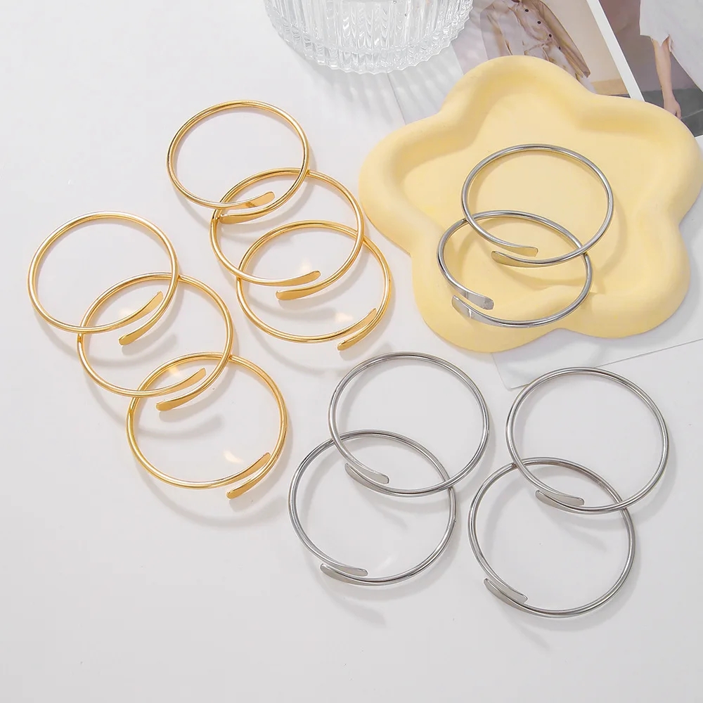 10pcs/lot Blank Brass Stacking - Cuff Bangle Bracelet ulasan dan harga