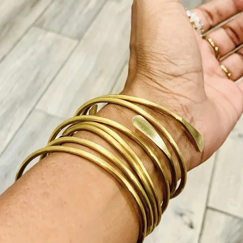 10pcs/lot Blank Brass Stacking - Cuff Bangle Bracelet ulasan dan harga