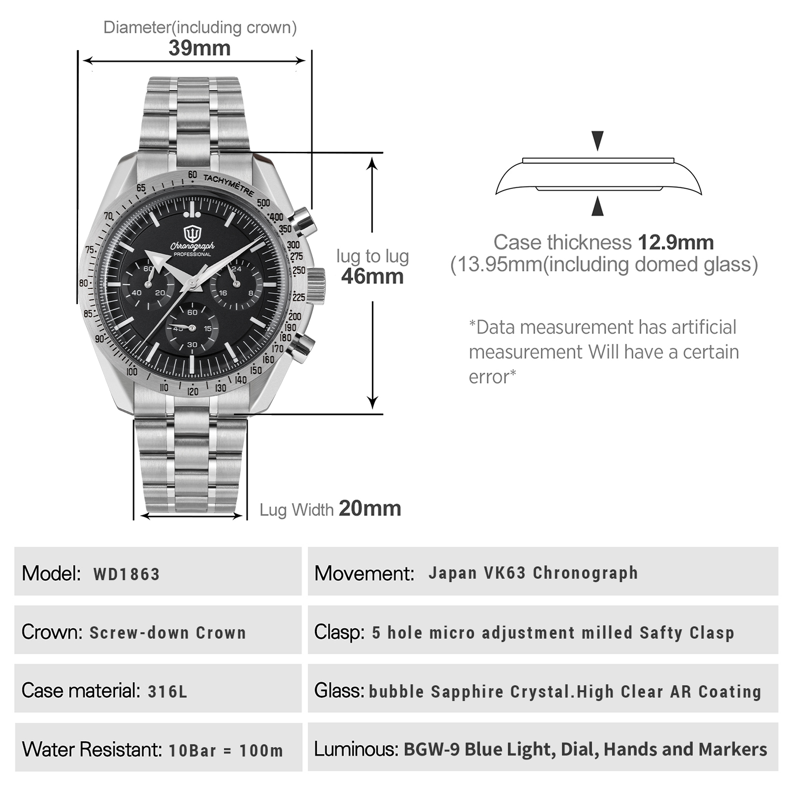 Watchdives WD1863 Mechanical Q - Vintage Pocket Watch ulasan dan harga