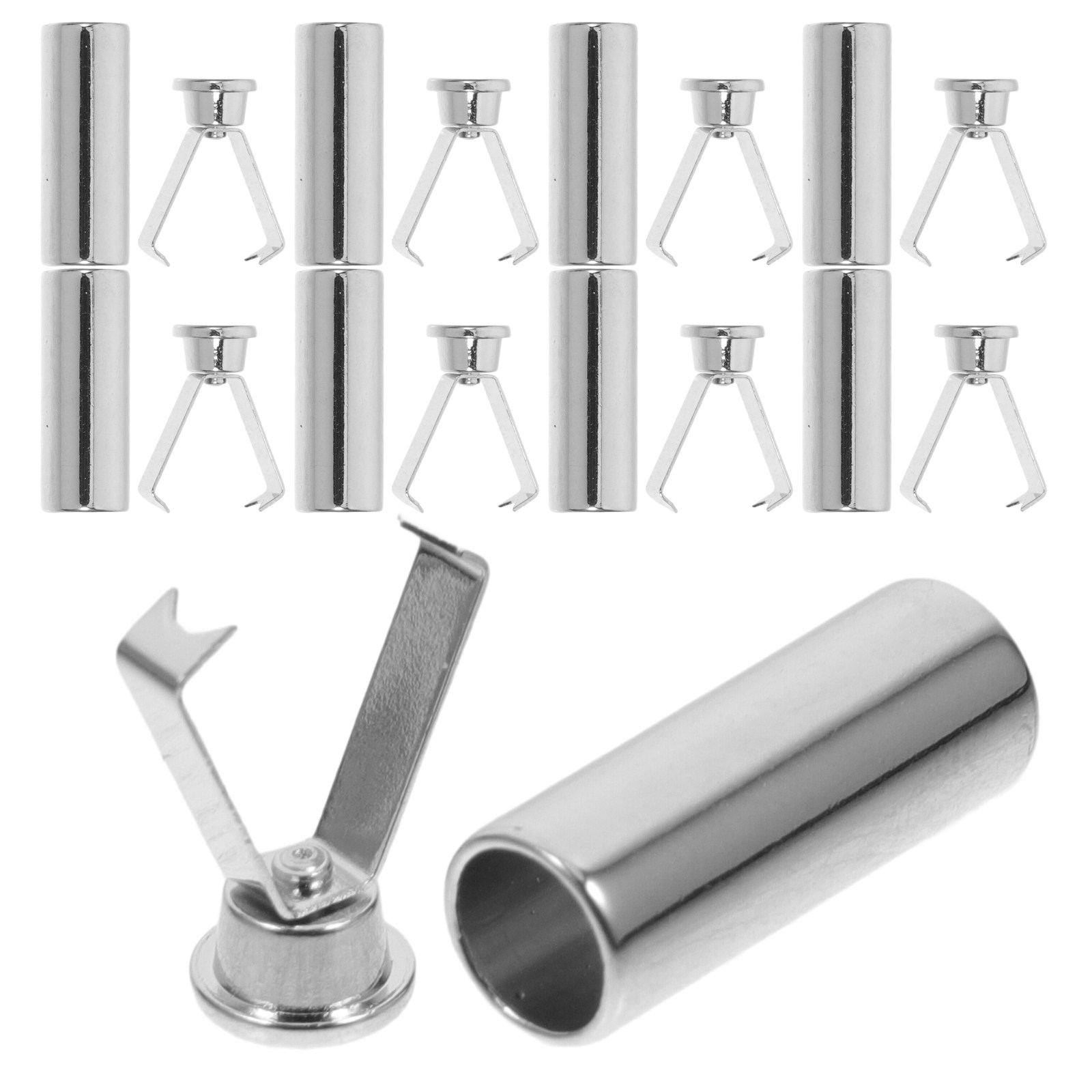 10Pcs Sleek Alloy Aglets Metal - Jewelry Repair & Watches Photos ulasan dan harga