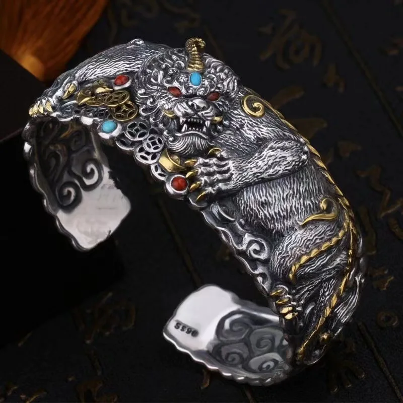 Lucky Pixiu Tiger Bracelet Nat - Cuff Bangle Bracelet ulasan dan harga