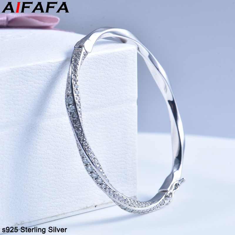 s925 Sterling Silver Bangle fo - Cuff Bangle Bracelet ulasan dan harga