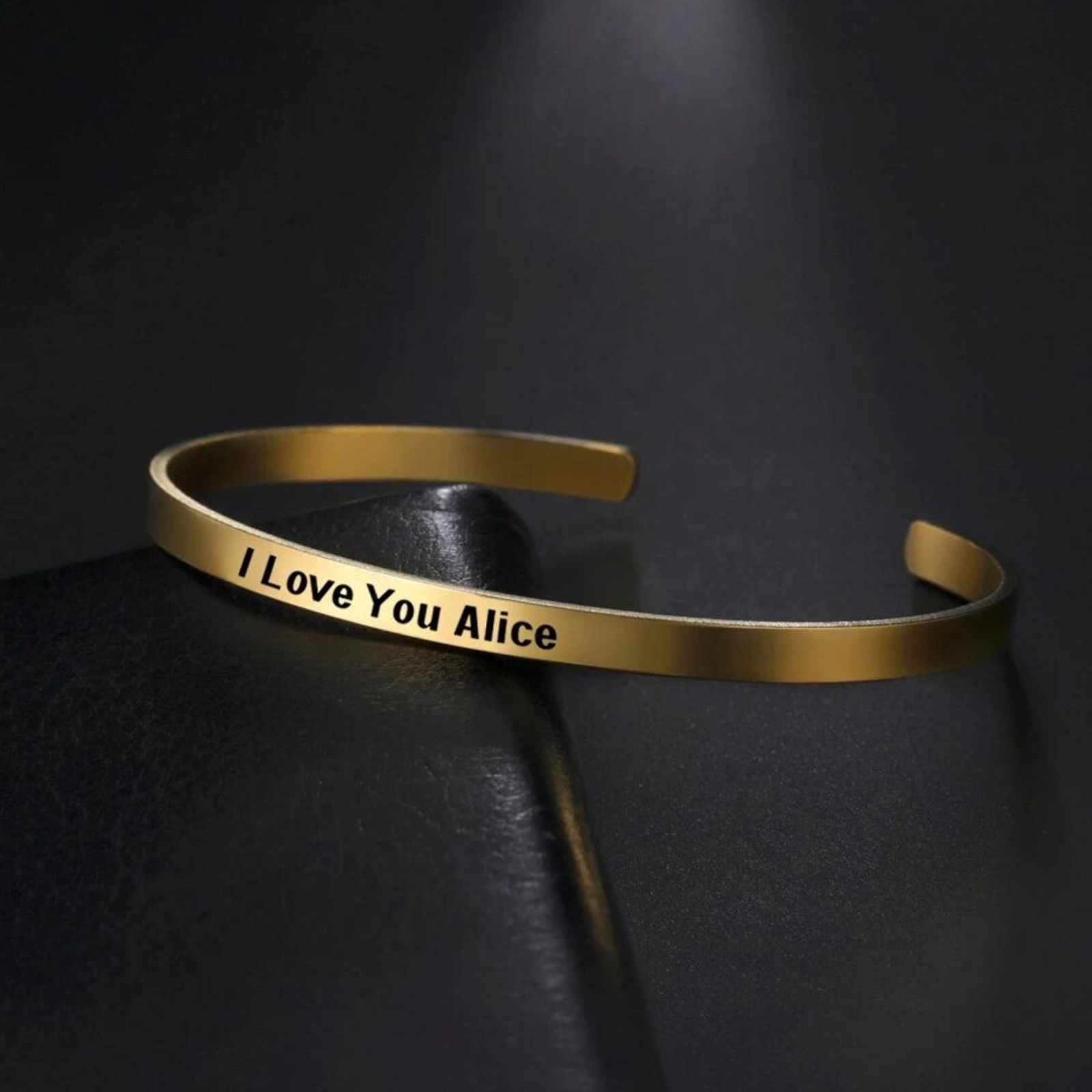Lemegeton Engraved Name Bracel - Cuff Bangle Bracelet ulasan dan harga