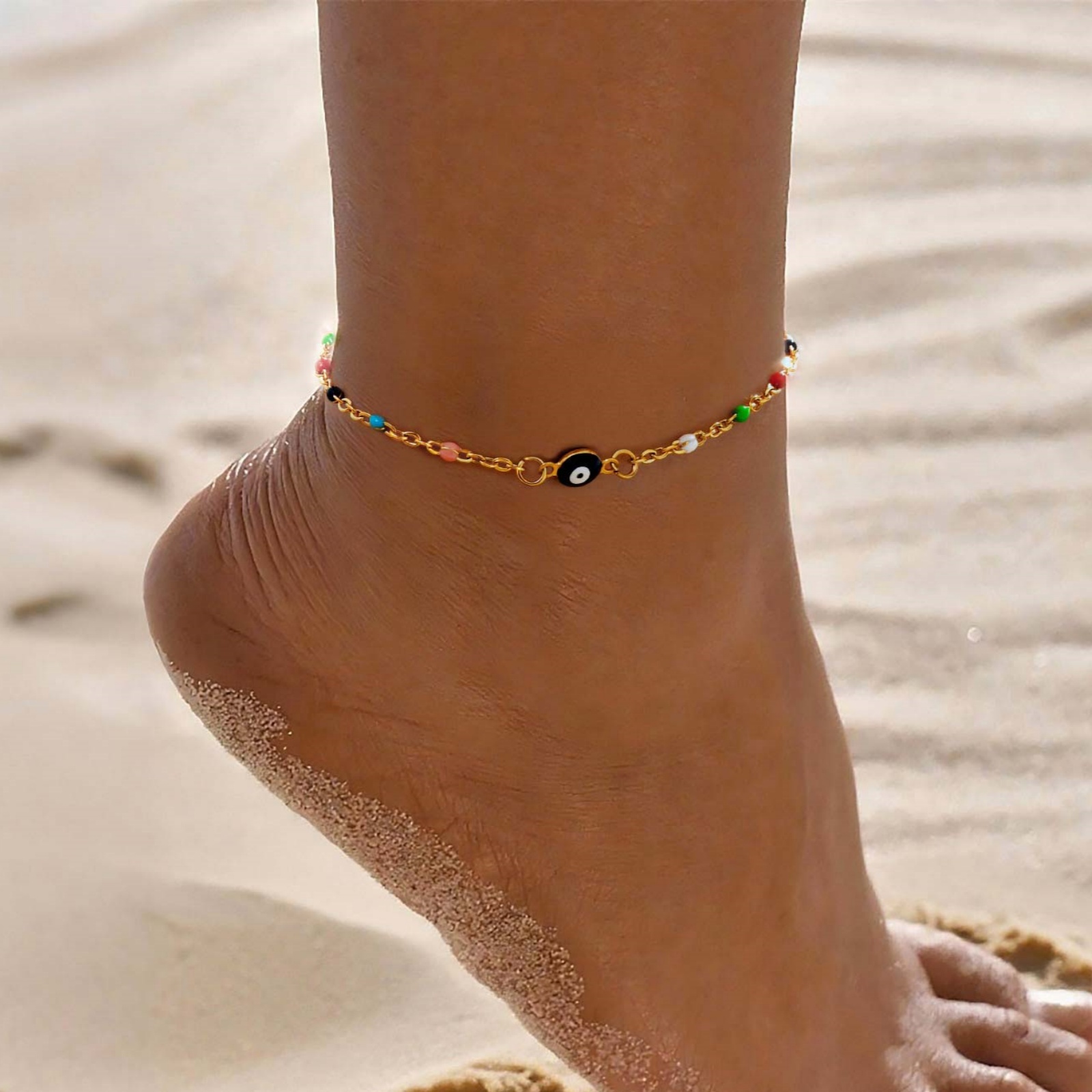 Vintage Lucky Evil Eye Anklet  - Jc Jewelry & Watches ulasan dan harga