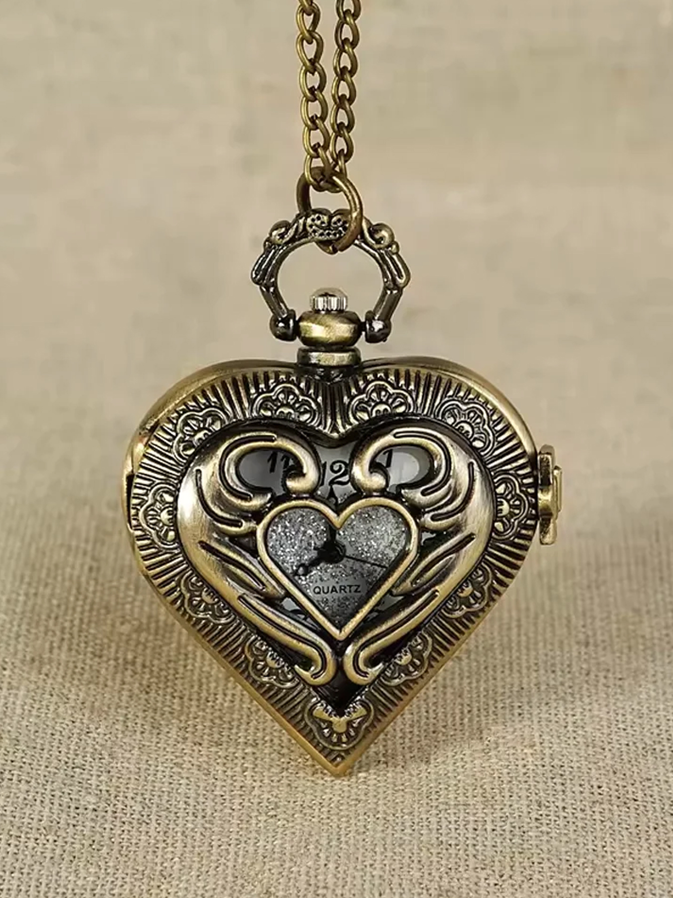 Vintage hollowed out heart-sha - Vintage Pocket Watch ulasan dan harga