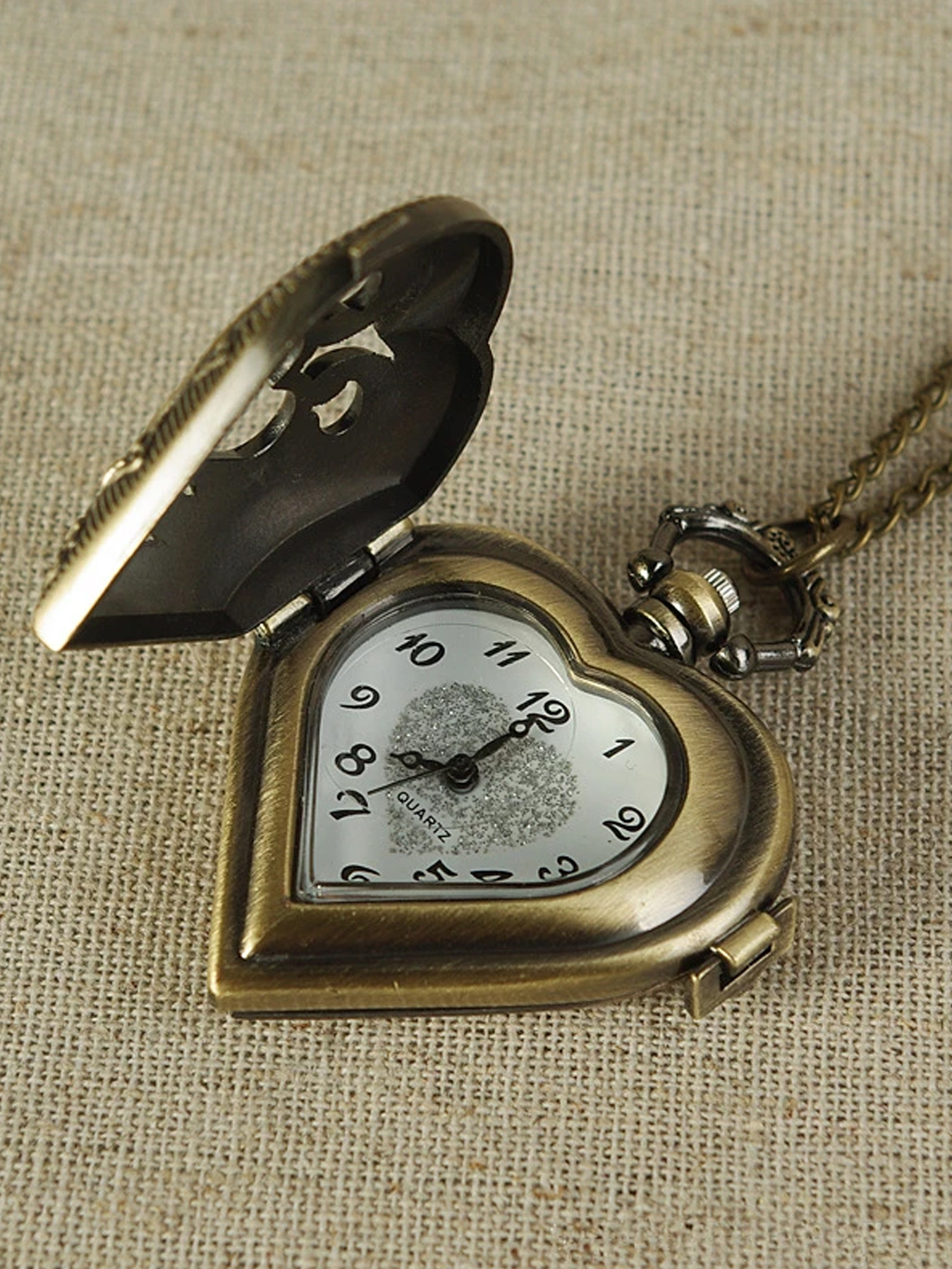 Vintage hollowed out heart-sha - Vintage Pocket Watch ulasan dan harga