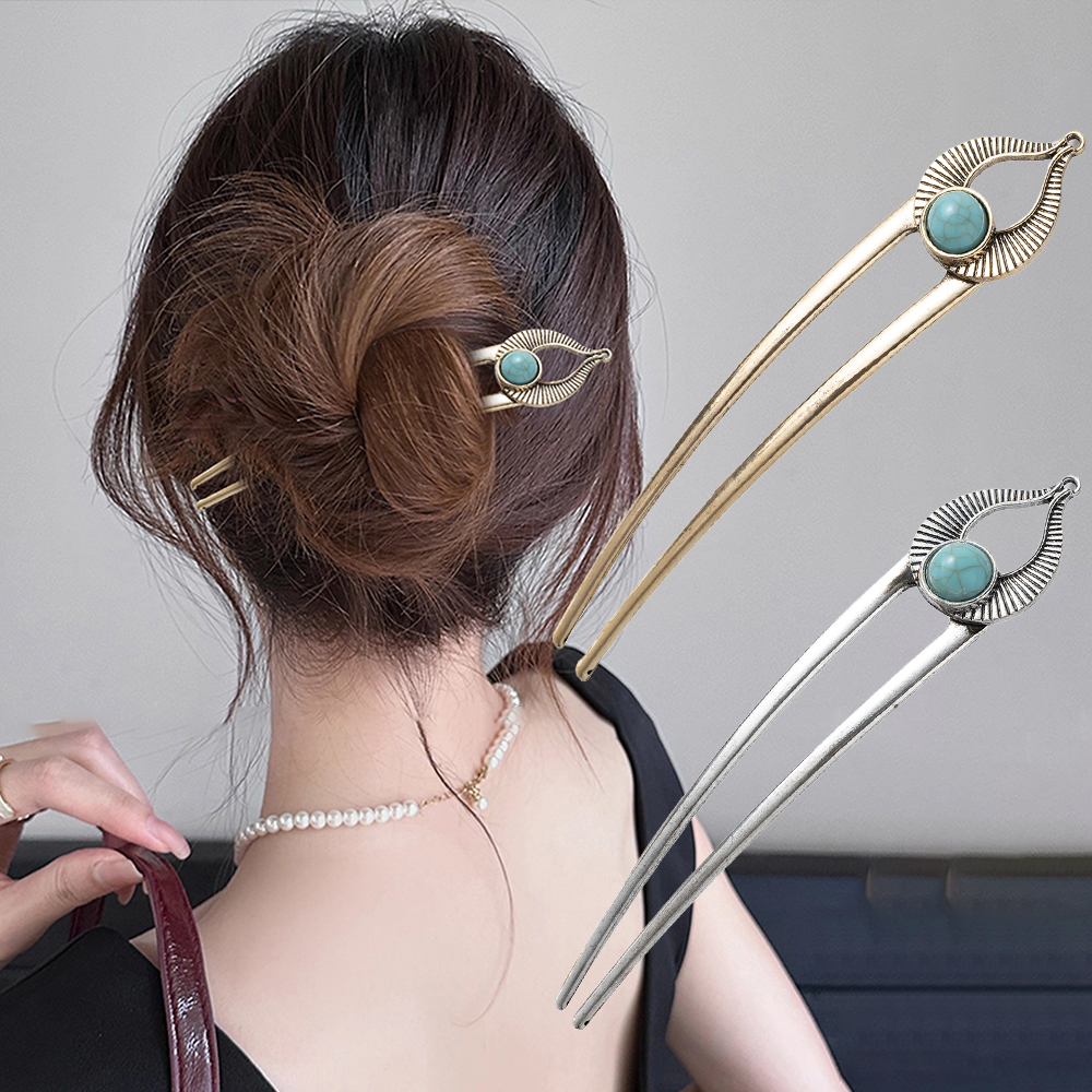 Egypt Turquoise U Shape Hair F - Shop Jewelry & Watches Near Me ulasan dan harga