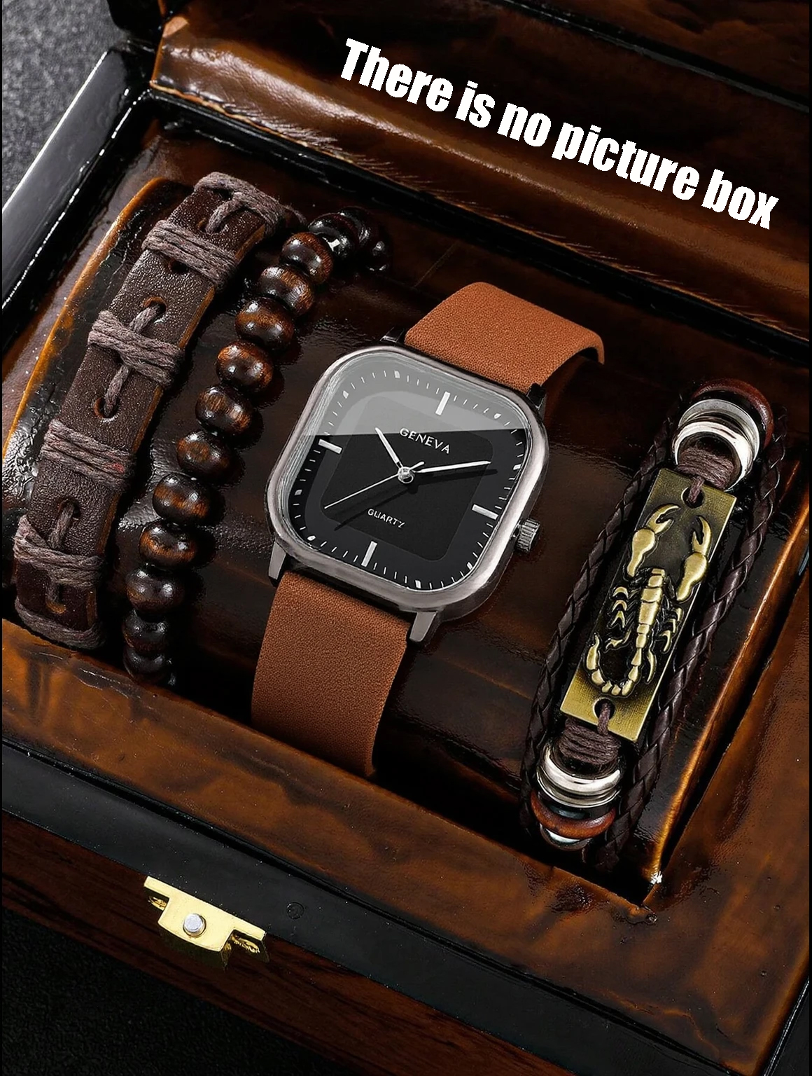 No gift box; men's leather str - Jewelry For Watches ulasan dan harga