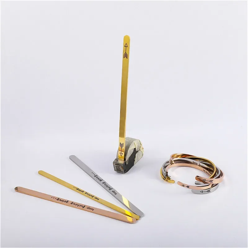 Stainless Steel Straight Cuff  - Cuff Bangle Bracelet ulasan dan harga