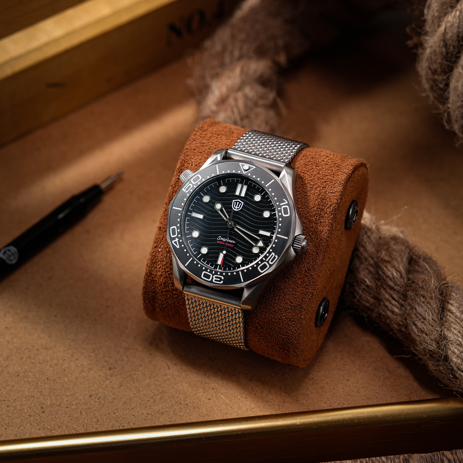 Watchdives 42mm Titanium Dive  - Vintage Pocket Watch ulasan dan harga